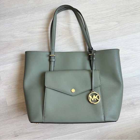 Michael Kors Handbags - Michael Kors Olive Green Tote Bag